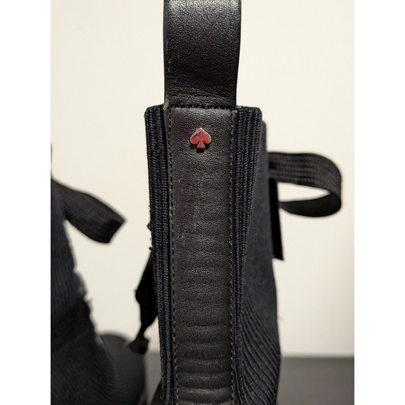 Kate Spade New York Knit Combat Boots Black Ribbed Lace Up Lug Sole Womens 8B - Picture 14 of 14